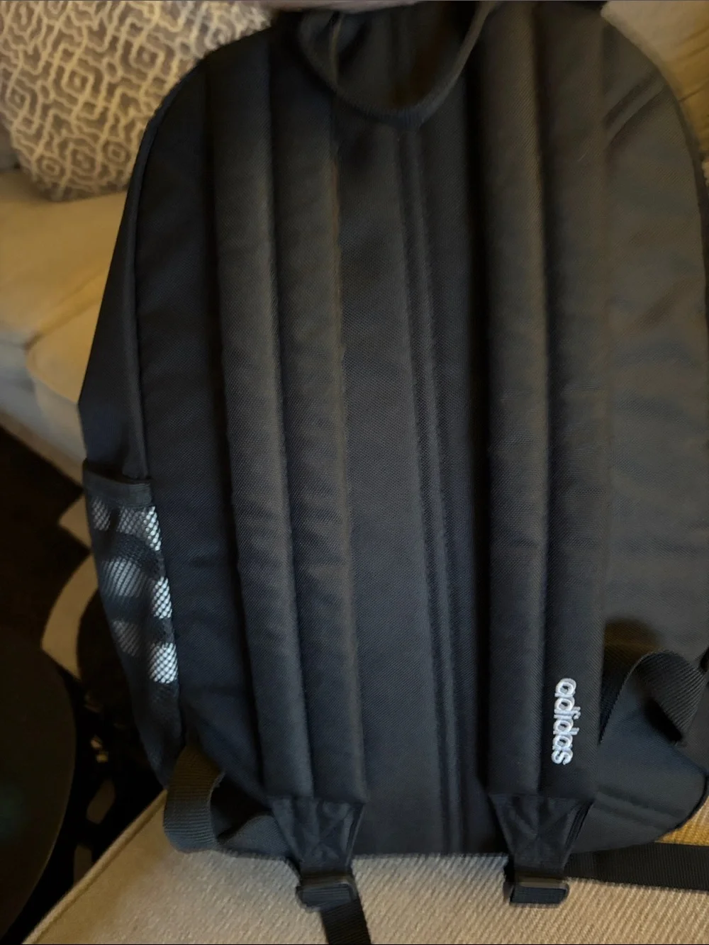 adidas Black and White Logo Backpack
